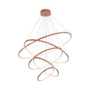 Đèn thả hiện đại Oring 5 vòng inox si hồng cao cấp DC-679