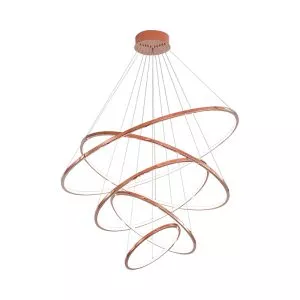 Đèn thả hiện đại Oring 5 vòng inox si hồng cao cấp DC-679