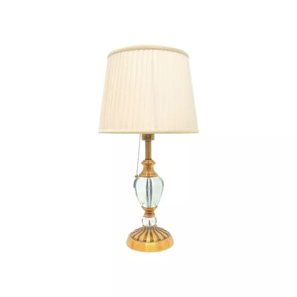 Đèn Bàn Chụp Vải, Thân Kim Loại Phối Phale Nghệ Thuật Db-716