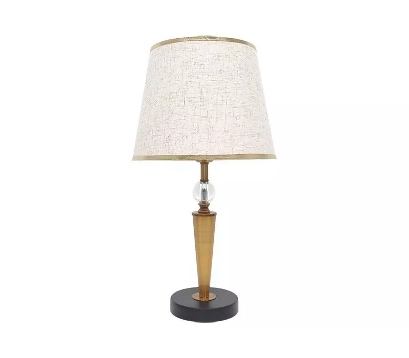 Đèn Bàn Chụp Vải, Thân Kim Loại Phối Phale Nghệ Thuật Db-717