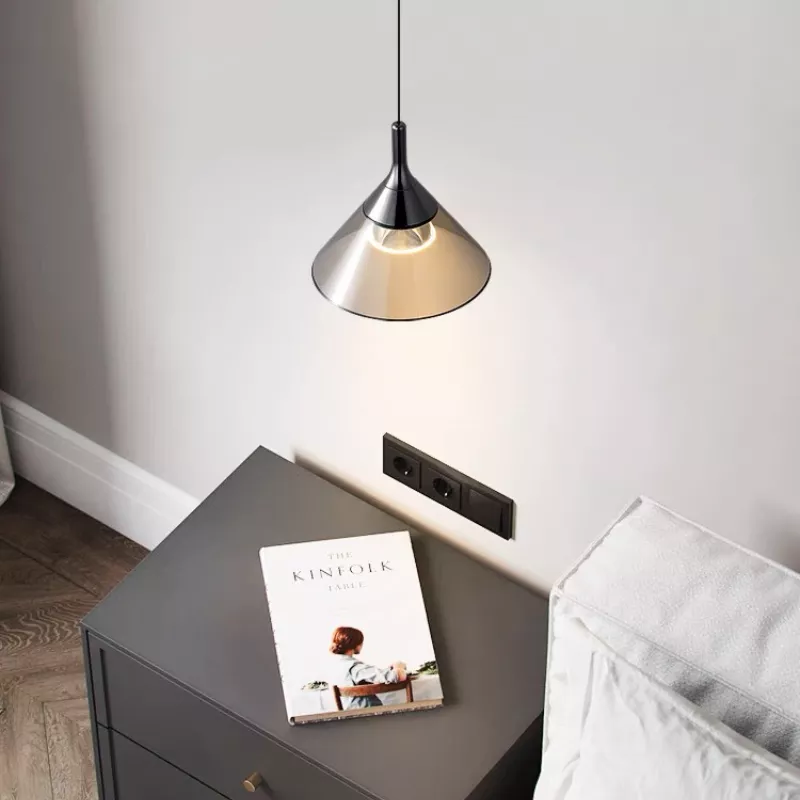Đèn thả Decor - Thiết kế hiện đại hình nón màu khói TDC-2263 - Hình ảnh 5