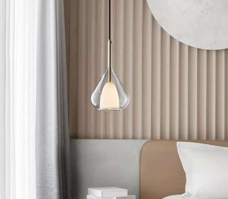 Đèn Thả Decor - Thiết Kế Hiện Đại Hình Nón Phối Thủy Tinh Hai Lớp Tdc-2267 - Hình Ảnh 2