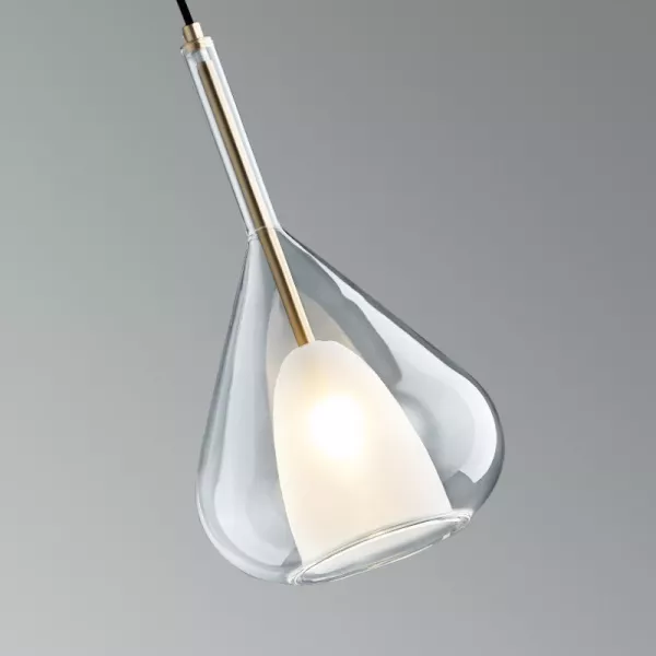 Đèn Thả Decor - Thiết Kế Hiện Đại Hình Nón Phối Thủy Tinh Hai Lớp Tdc-2267 - Hình Ảnh 3