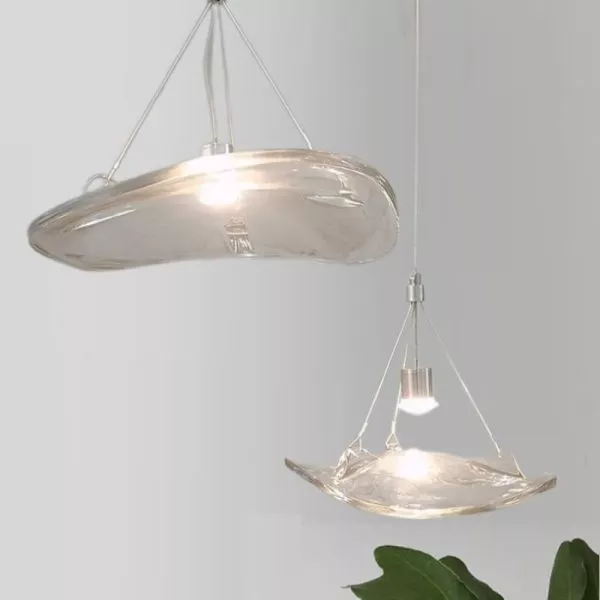 Đèn Thả Decor - Thiết Kế Hiện Đại Thủy Tinh Hình Lá Mảnh Tdc-2277
