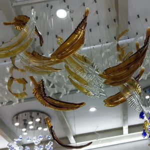 Đèn thả Decor – Thiết kế hiện đại thủy tinh hình lông vũ TDC-2281