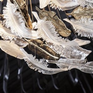 Đèn thả Decor – Thiết kế hiện đại thủy tinh hình lông vũ TDC-2281