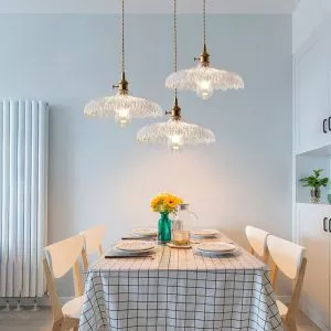 Đèn thả Decor – Thiết kế hiện đại thủy tinh vân lá TDC-2266