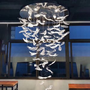 Đèn chùm lông vũ thiết kế DTK-01