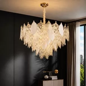 Đèn chùm thiết kế pha lê hiện đại dáng tròn DC-2448