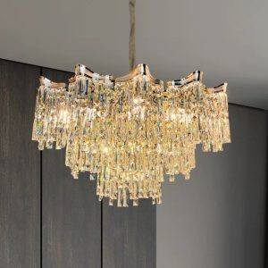 Đèn chùm thiết kế pha lê hiện đại dáng tròn DC-2451