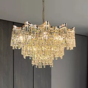 Đèn chùm thiết kế pha lê hiện đại dáng tròn DC-2451