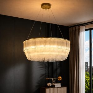 Đèn chùm thiết kế pha lê hiện đại dáng tròn DC-2455