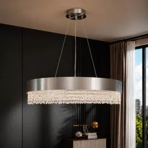 Đèn chùm thiết kế pha lê hiện đại dáng tròn DC-2461