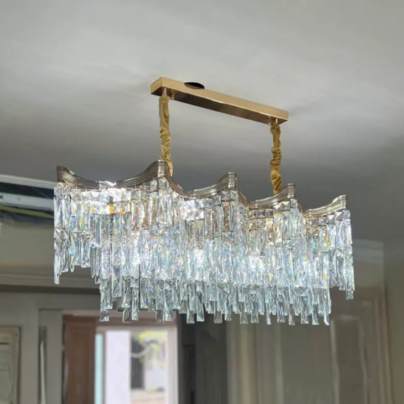 Đèn chùm thiết kế pha lê hiện đại thả ngang DC-2452 - Hình ảnh 3