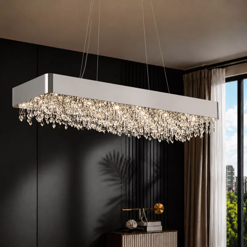 Đèn chùm thiết kế pha lê hiện đại thả ngang DC-2460
