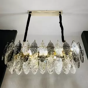 Đèn chùm thiết kế pha lê hiện đại thả ngang kiểu lá DC-2450