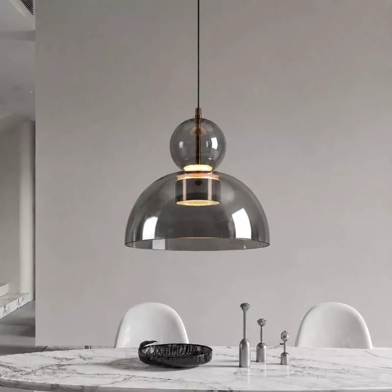 Đèn thả Decor - Thiết kế chao thủy tinh bán nguyệt TDC-364