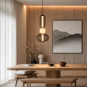 Đèn thả Decor – Thiết kế dáng hồ lô phối cầu sáng TDC-357