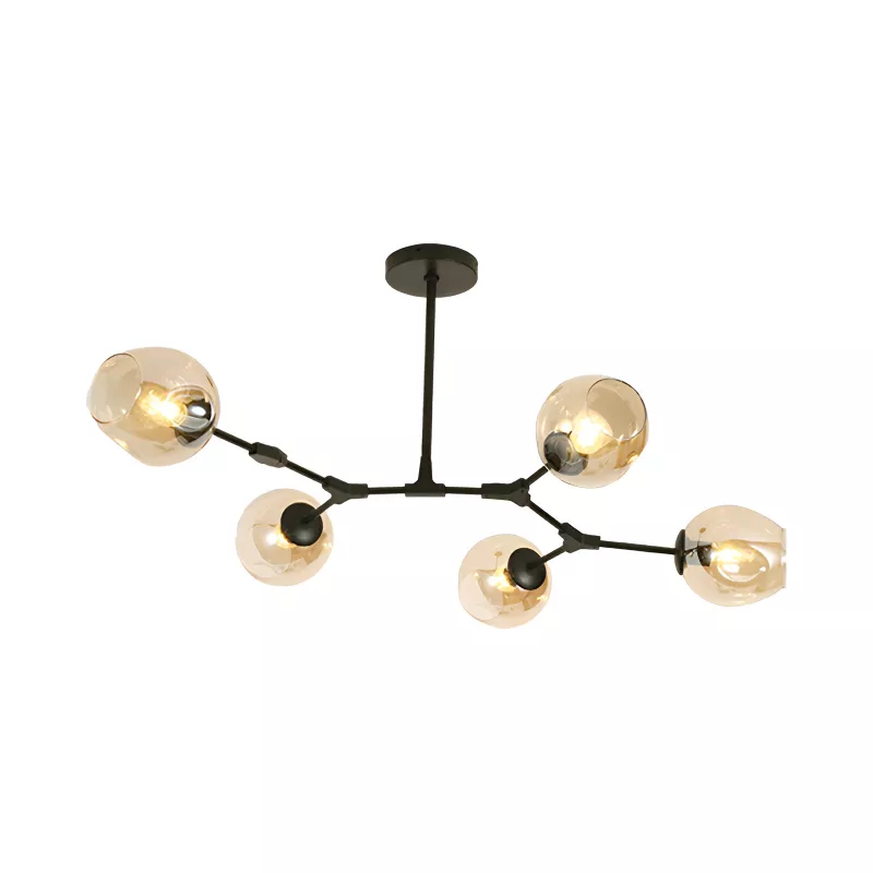Đèn thả kiểu ngang, thiết kế chao thủy tinh nghệ thuật DT-71 - Hình ảnh 4