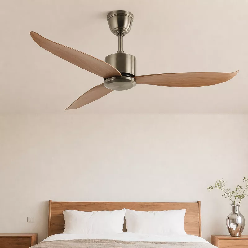 Quạt trần 3 cánh nhựa giả gỗ, thiết kế hiện đại QT-37