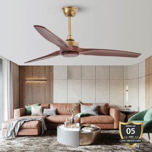 Quạt trần 3 cánh nhựa giả gỗ – Thiết kế hiện đại tối giản QT-32
