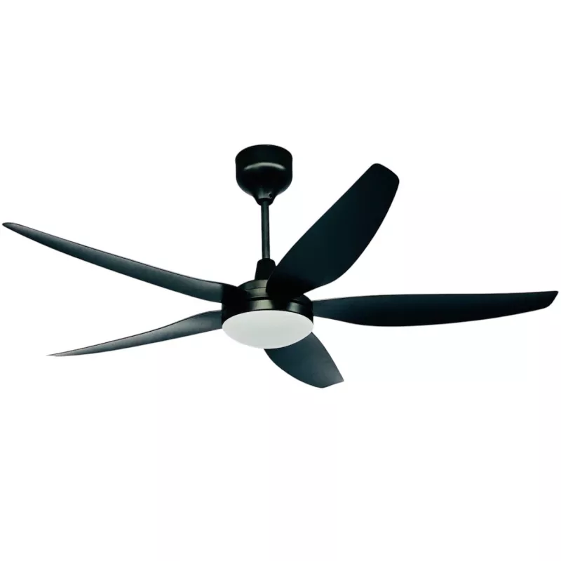 Quạt trần đèn, phong cách hiện đại, 5 cánh đen QT-73 - Hình ảnh 2