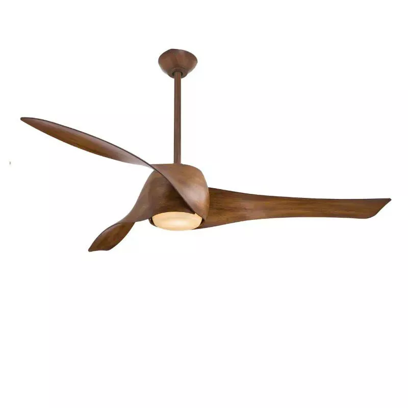 Quạt trần đèn, thiết kế 3 cánh uốn nghệ thuật QT-61 - Hình ảnh 2