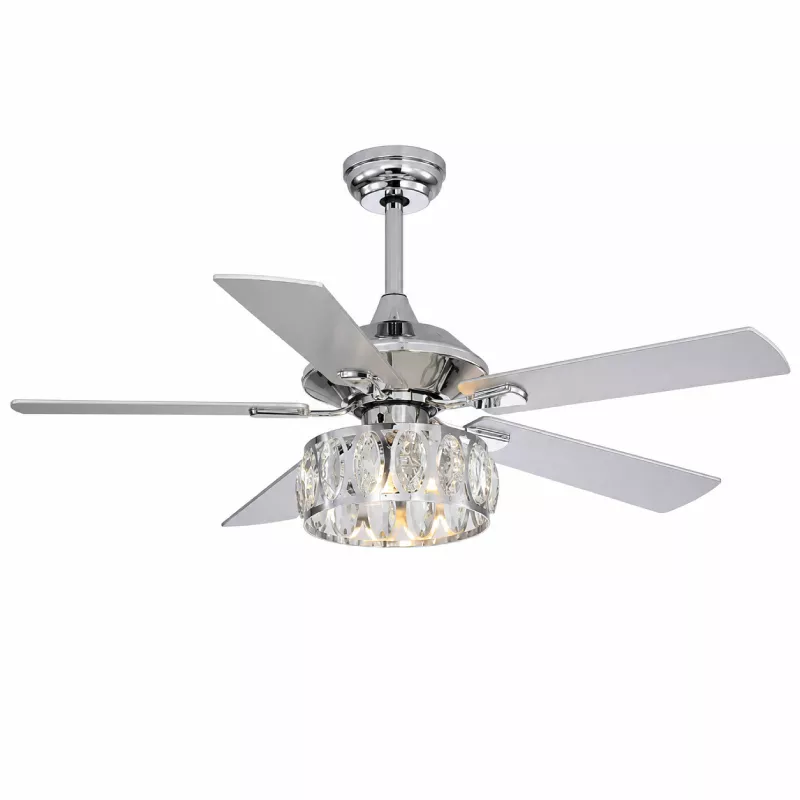 Quạt trần đèn thiết kế 5 cánh gỗ phong cách cổ điển QT-236 - Hình ảnh 2