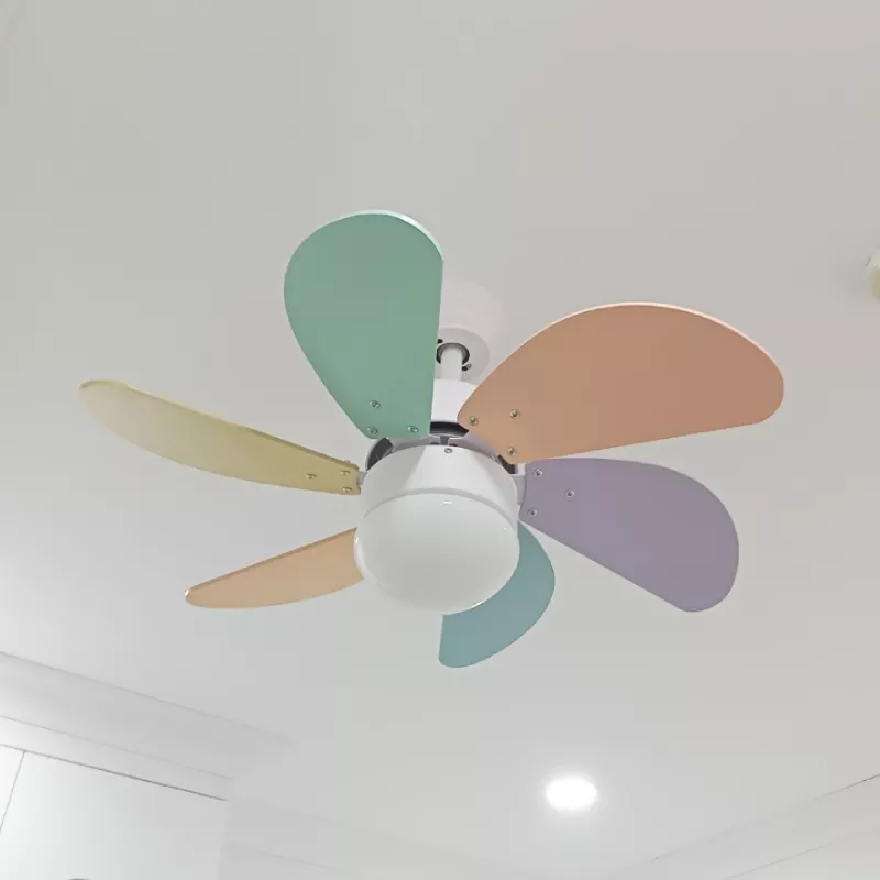 Quạt trần đèn thiết kế cánh quạt nhiều màu dễ thương cho bé QT-81 - Hình ảnh 4