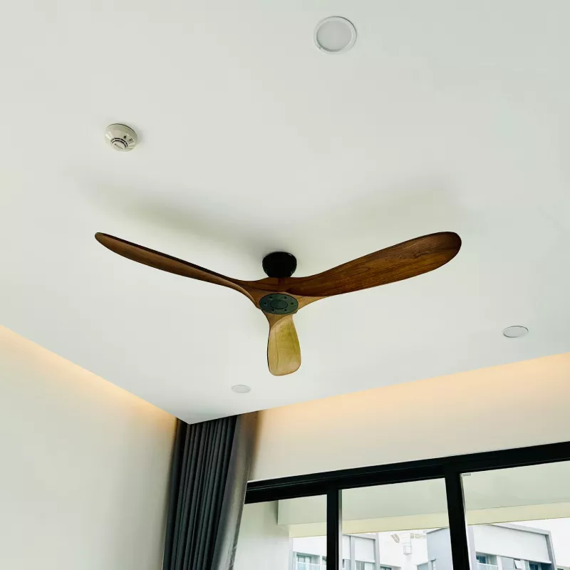 Quạt trần thiết kế 3 cánh gỗ tối giản, hiện đại QT-103 - Hình ảnh 4