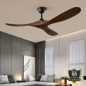 Quạt trần thiết kế 3 cánh gỗ tối giản, hiện đại QT-103
