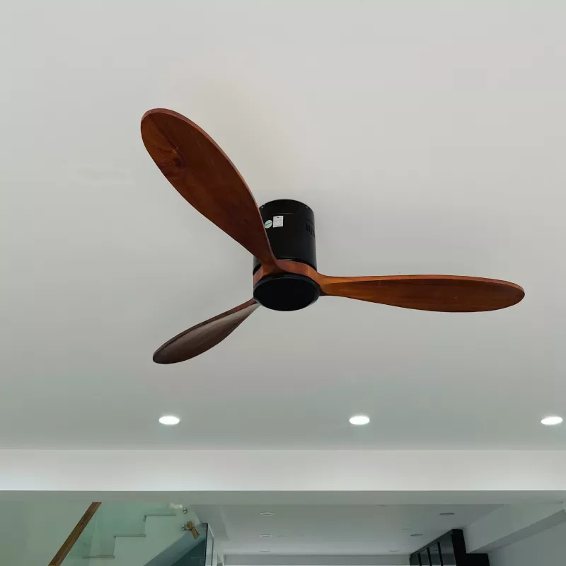 Quạt trần thiết kế 3 cánh gỗ tối giản, hiện đại QT-114 - Hình ảnh 3