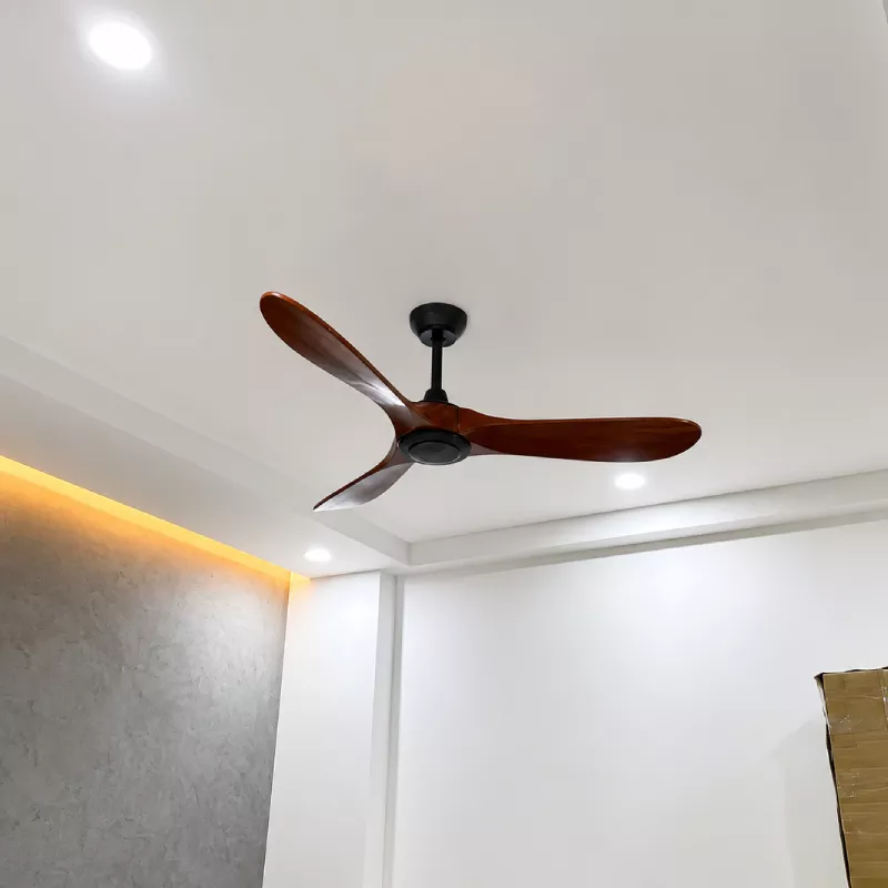Quạt trần thiết kế 3 cánh gỗ tối giản, hiện đại QT-214 - Hình ảnh 3