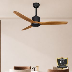 Quạt trần thiết kế 3 cánh gỗ tối giản, hiện đại QT-93