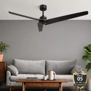 Quạt trần thiết kế 3 cánh nhựa tối giản, hiện đại QT-213