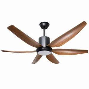 Quạt trần đèn thiết kế 6 cánh nhựa tối giản, hiện đại QT-261