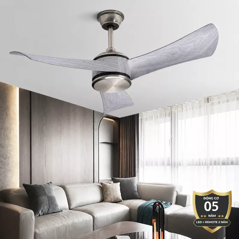 Quạt trần thiết kế 3 cánh nhựa tối giản, hiện đại QT-244