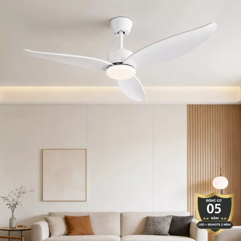 Quạt trần thiết kế 3 cánh nhựa tối giản, hiện đại QT-271