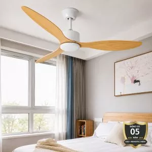 Quạt trần thiết kế 3 cánh nhựa tối giản, hiện đại QT-272