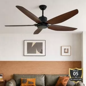 Quạt trần thiết kế 5 cánh nhựa tối giản, hiện đại QT-268