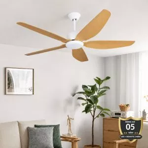 Quạt trần thiết kế 5 cánh nhựa tối giản, hiện đại QT-269